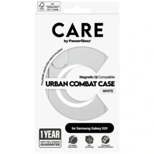 Buy CARE by PanzerGlass Flagship Urban Combat White QI Samsung Galaxy S25 clear - PZG844 - {ean13} - Home Screen Store Europe
