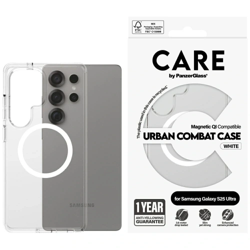 Kup Etui CARE by PanzerGlass Flagship Urban Combat White QI do Samsung Galaxy S25 Ultra przezroczysty - PZG845 - {ean13} - Sklep Home Screen