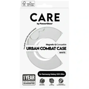 Kup CARE by PanzerGlass Flagship Urban Combat White QI Samsung Galaxy S25 Ultra átlátszó - PZG845 - {ean13} - Sklep Home Screen