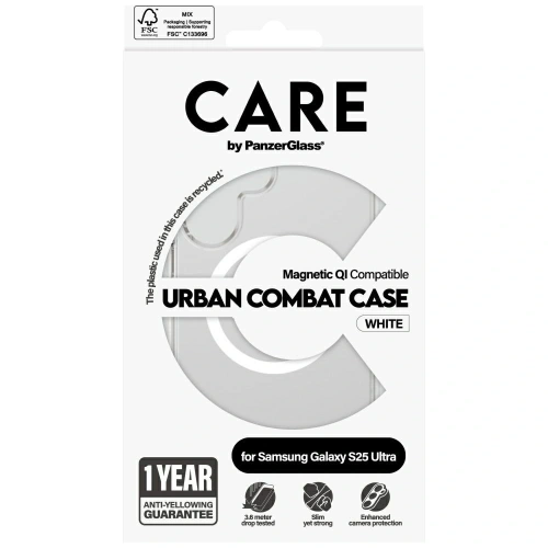 Kup CARE de PanzerGlass Flagship Urban Combat White QI Samsung Galaxy S25 Ultra clar - PZG845 - {ean13} - Sklep Home Screen