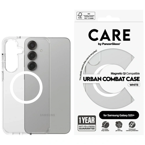 Kup Etui CARE od PanzerGlass Flagship Urban Combat White QI pro Samsung Galaxy S25+ Plus průhledné - PZG846 - {ean13} - Sklep Home Screen