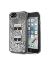 Karl Lagerfeld Apple Tasche KLHCI8KCGLSL iPhone SE 2022/SE 2020/8/7 Hartschale silber/silber Glitter Karl&Choupette