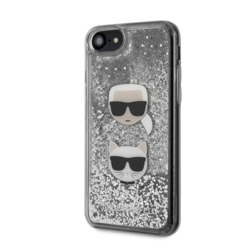 Kup Etui Karl Lagerfeld KLHCI8KCGLSL Apple iPhone SE 2022/SE 2020/8/7 hardcase argintiu/silver Glitter Karl&Choupette - KLD259SLV - {ean13} - Sklep Home Screen