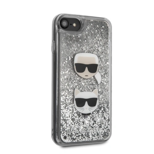 Kup Karl Lagerfeld Apple Tasche KLHCI8KCGLSL iPhone SE 2022/SE 2020/8/7 Hartschale silber/silber Glitter Karl&Choupette - KLD259SLV - {ean13} - Sklep Home Screen