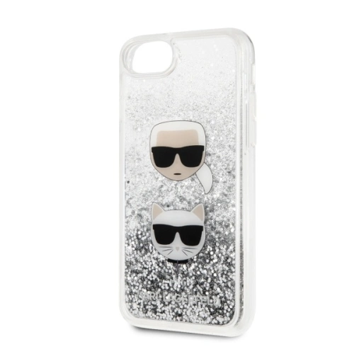 Kup Etui Karl Lagerfeld KLHCI8KCGLSL Apple iPhone SE 2022/SE 2020/8/7 hardcase argintiu/silver Glitter Karl&Choupette - KLD259SLV - {ean13} - Sklep Home Screen