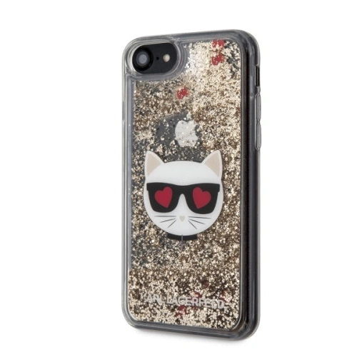 Kup Karl Lagerfeld Apple Tasche KLHCI8LCGLGO iPhone SE 2022/SE 2020/8/7 Hartschalenetui gold/gold Glitter Choupette - KLD260GLD - {ean13} - Sklep Home Screen