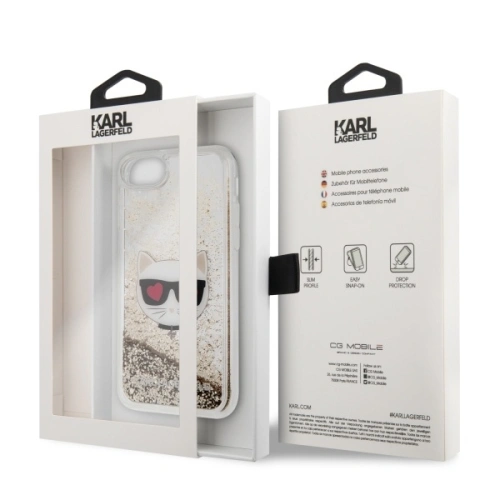 Kup Karl Lagerfeld Apple Tasche KLHCI8LCGLGO iPhone SE 2022/SE 2020/8/7 Hartschalenetui gold/gold Glitter Choupette - KLD260GLD - {ean13} - Sklep Home Screen