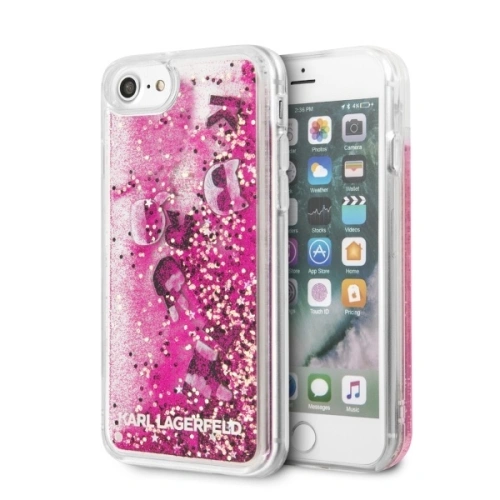 Kup Karl Lagerfeld Apple Tasche KLHCI8ROPI iPhone SE 2022/SE 2020/8/7 rosegold/rosegold Hartschalenetui Glitter Floatting Charms - KLD261RS - {ean13} - Sklep Home Screen