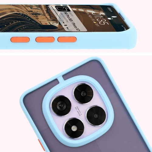 Kup Bizon Case Hybrid Ring Xiaomi Redmi Note 14 Pro 5G / Poco X7 füstös világoskék kerettel - BIZ8491 - {ean13} - Sklep Home Screen