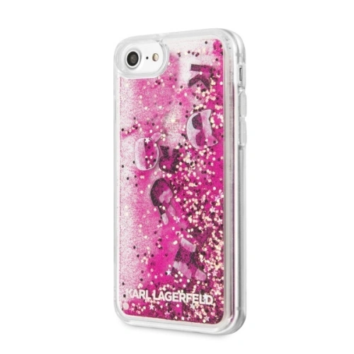 Kup Karl Lagerfeld Apple Tasche KLHCI8ROPI iPhone SE 2022/SE 2020/8/7 rosegold/rosegold Hartschalenetui Glitter Floatting Charms - KLD261RS - {ean13} - Sklep Home Screen