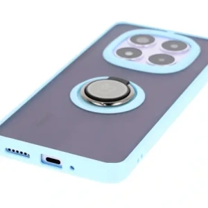 Kup Bizon Case Hybrid Ring Xiaomi Redmi Note 14 Pro 5G / Poco X7 fumuriu cu un cadru bleu deschis - BIZ8491 - {ean13} - Sklep Home Screen