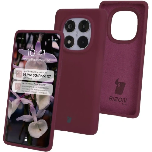 Kup Bizon Soft Case Xiaomi Redmi Note 14 Pro 5G / Poco X7 sötétlila - BIZ8492 - {ean13} - Sklep Home Screen