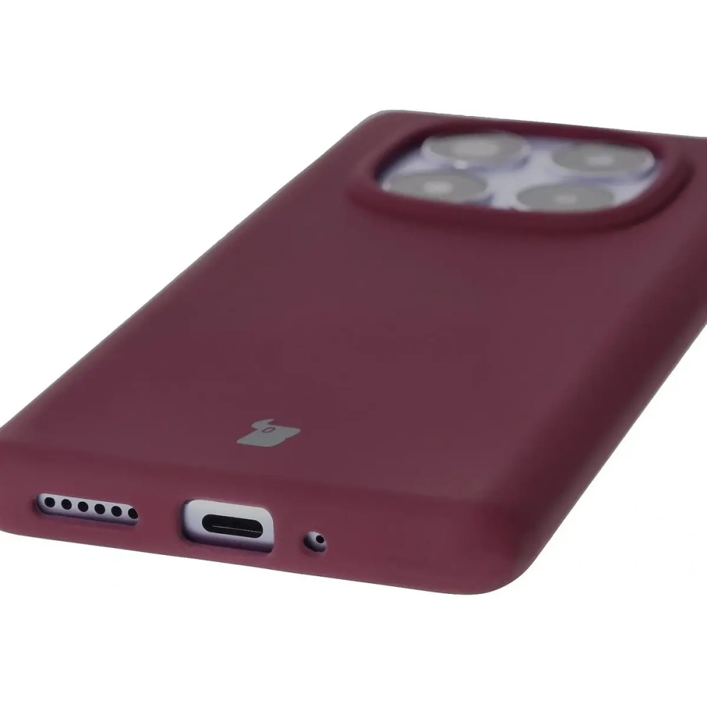 Silikonowe etui Bizon Soft Case do Xiaomi Redmi Note 14 Pro 5G / Poco X7 ciemnofioletowe