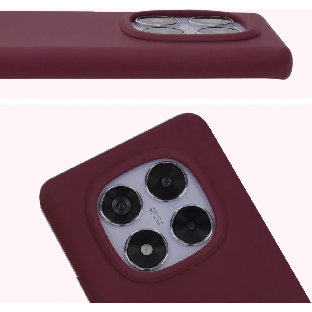 Silikonowe etui Bizon Soft Case do Xiaomi Redmi Note 14 Pro 5G / Poco X7 ciemnofioletowe