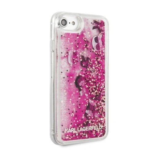 Kup Karl Lagerfeld Apple Tasche KLHCI8ROPI iPhone SE 2022/SE 2020/8/7 rosegold/rosegold Hartschalenetui Glitter Floatting Charms - KLD261RS - {ean13} - Sklep Home Screen