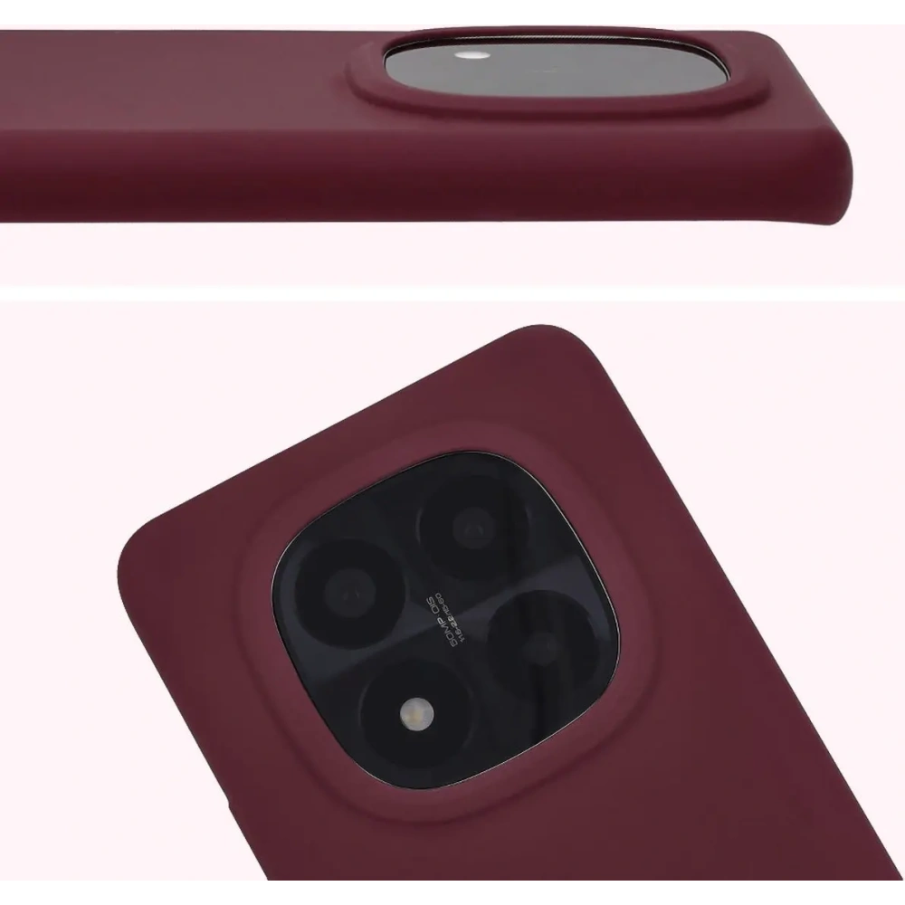 Silikonowe etui Bizon Soft Case do Xiaomi Redmi Note 14 Pro Plus 5G ciemnofioletowe