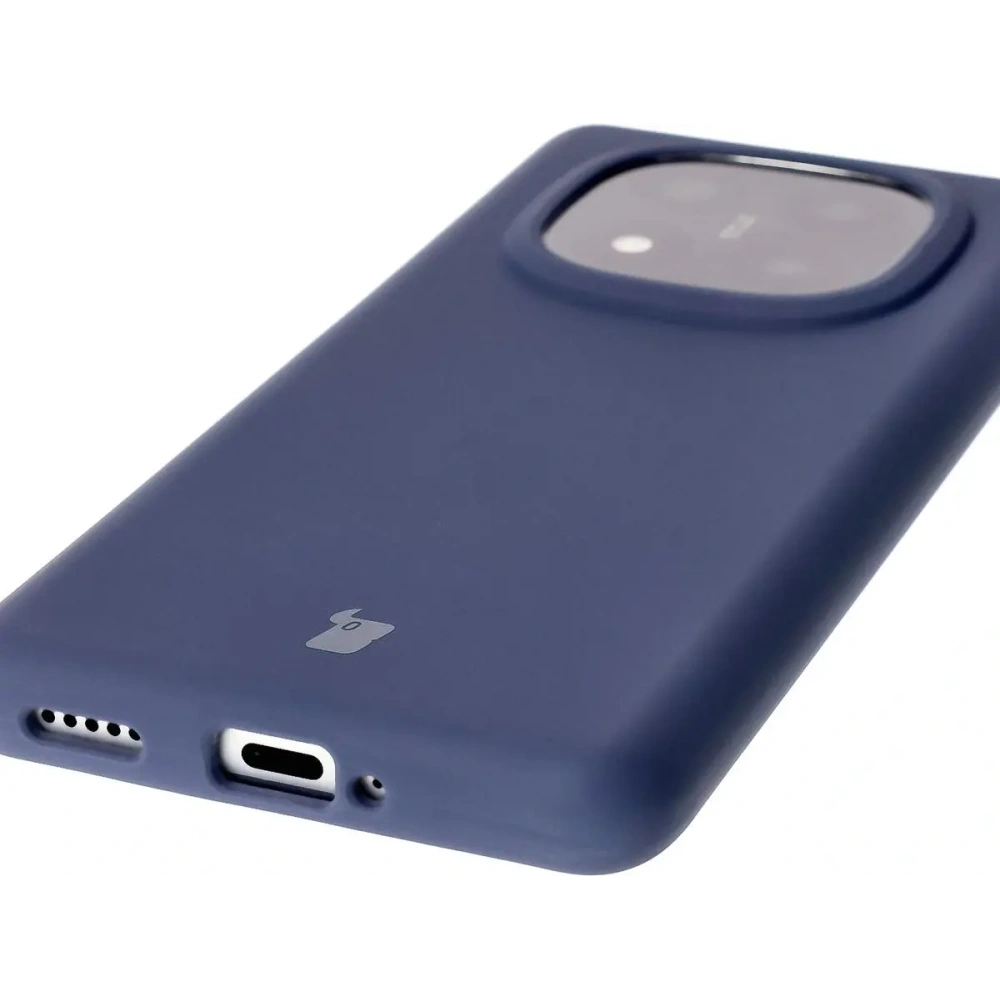 Silikonowe etui Bizon Soft Case do Xiaomi Redmi Note 14 Pro Plus 5G ciemnoniebieskie