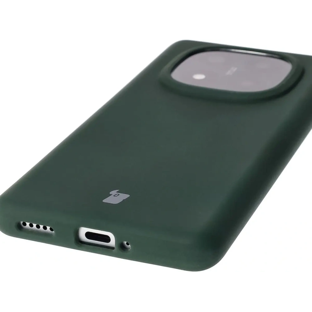 Silikonowe etui Bizon Soft Case do Xiaomi Redmi Note 14 Pro Plus 5G ciemnozielone
