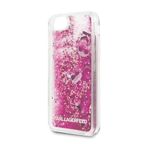 Kup Karl Lagerfeld Apple Tasche KLHCI8ROPI iPhone SE 2022/SE 2020/8/7 rosegold/rosegold Hartschalenetui Glitter Floatting Charms - KLD261RS - {ean13} - Sklep Home Screen