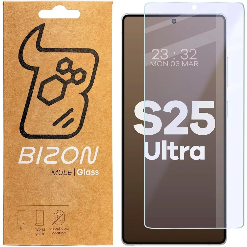 Elastyczne szkło hybrydowe Bizon Glass Mule do Samsung Galaxy S25 Ultra
