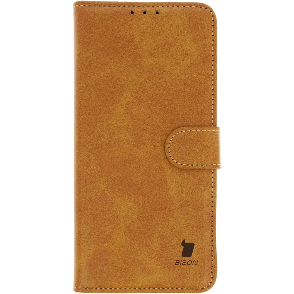 Etui z klapką Bizon Case Pocket do Honor Magic7 Lite brązowe