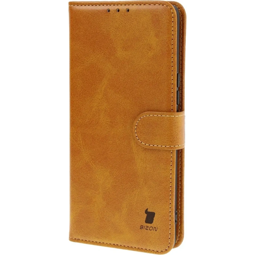Etui z klapką Bizon Case Pocket do Honor Magic7 Lite brązowe