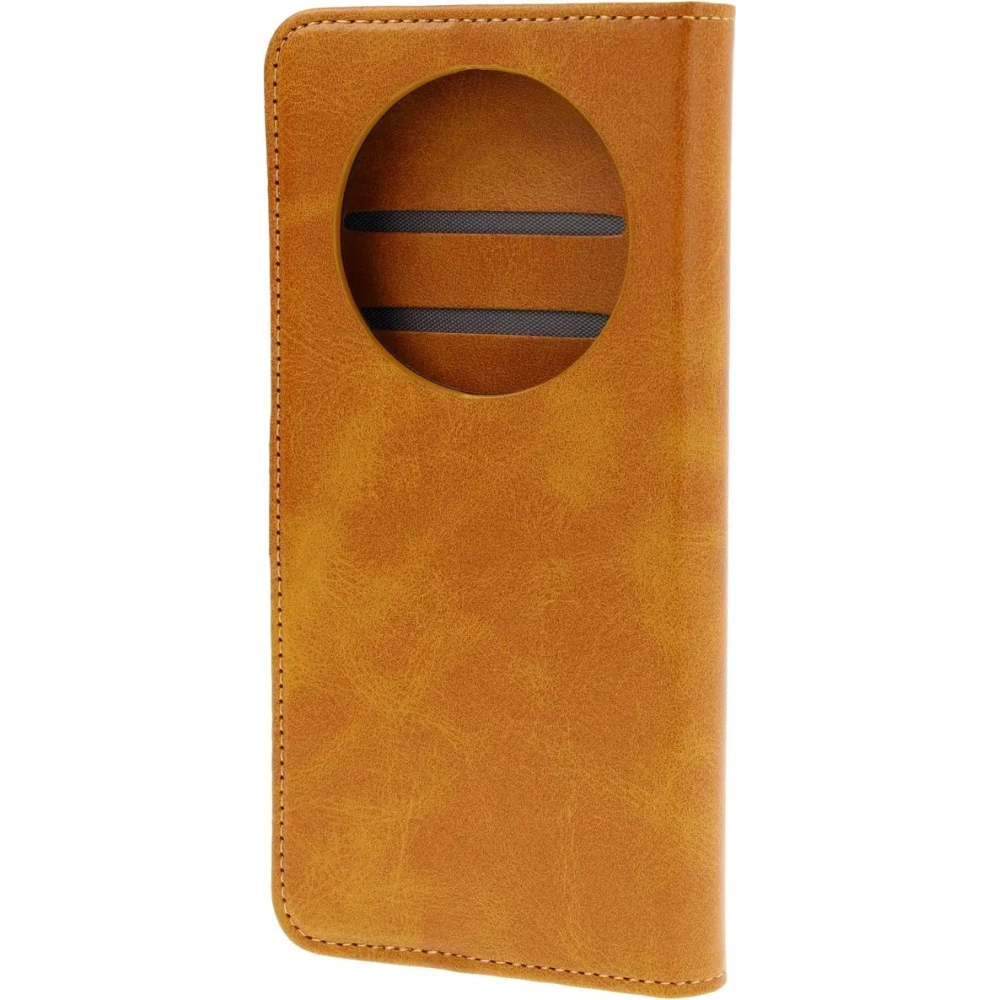 Etui z klapką Bizon Case Pocket do Honor Magic7 Lite brązowe