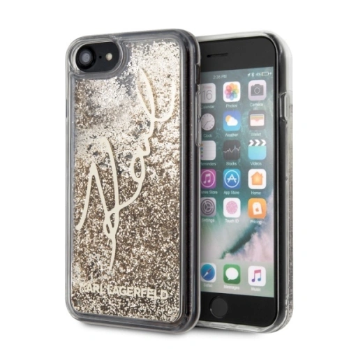 Kup Etui Karl Lagerfeld KLHCI8TRKSGO Apple iPhone SE 2022/SE 2020/8/7 zlatý/gold Glitter Signature - KLD262GLD - {ean13} - Sklep Home Screen