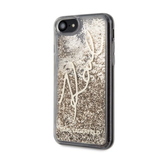Kup Etui Karl Lagerfeld KLHCI8TRKSGO Apple iPhone SE 2022/SE 2020/8/7 zlatý/gold Glitter Signature - KLD262GLD - {ean13} - Sklep Home Screen