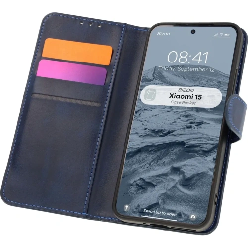 Kup Bizon Case Pocket Xiaomi 15 albastru închis - BIZ8507 - {ean13} - Sklep Home Screen