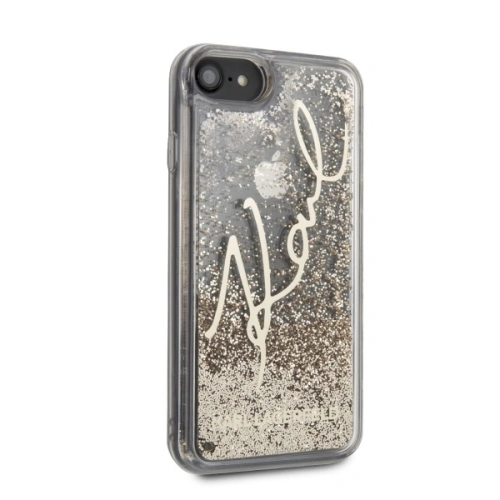 Kup Etui Karl Lagerfeld KLHCI8TRKSGO Apple iPhone SE 2022/SE 2020/8/7 złoty/gold Glitter Signature - KLD262GLD - {ean13} - Sklep Home Screen