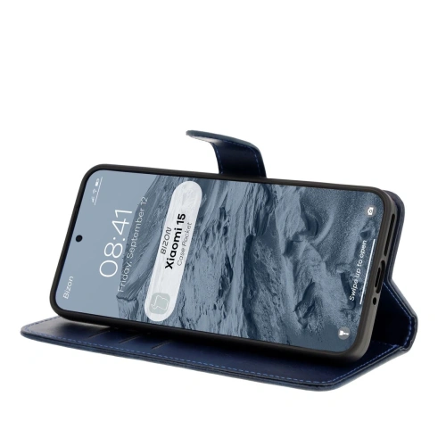 Kup Bizon Case Pocket Xiaomi 15 albastru închis - BIZ8507 - {ean13} - Sklep Home Screen