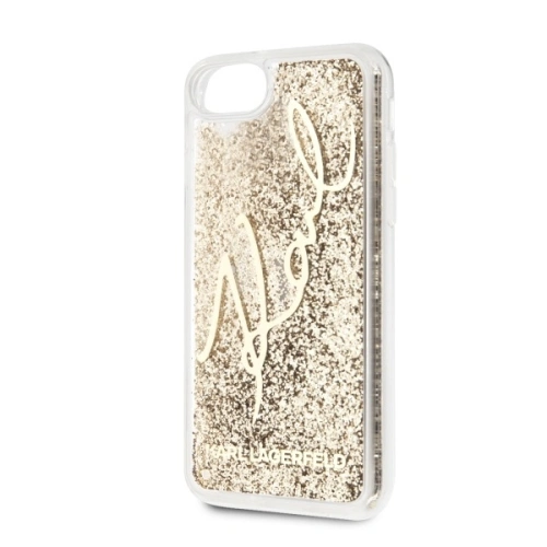 Kup Etui Karl Lagerfeld KLHCI8TRKSGO Apple iPhone SE 2022/SE 2020/8/7 złoty/gold Glitter Signature - KLD262GLD - {ean13} - Sklep Home Screen