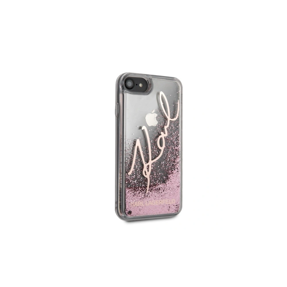 Etui Karl Lagerfeld KLHCI8TRKSRG Apple iPhone SE 2022/SE 2020/8/7 różowo-złoty/rose gold Glitter Signature