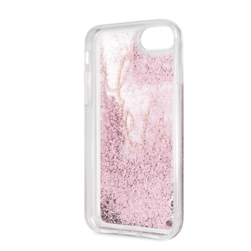 Kup Etui Karl Lagerfeld KLHCI8TRKSRG Apple iPhone SE 2022/SE 2020/8/7 růžovo-zlatý/rose gold Glitter Signature - KLD263RS - {ean13} - Sklep Home Screen