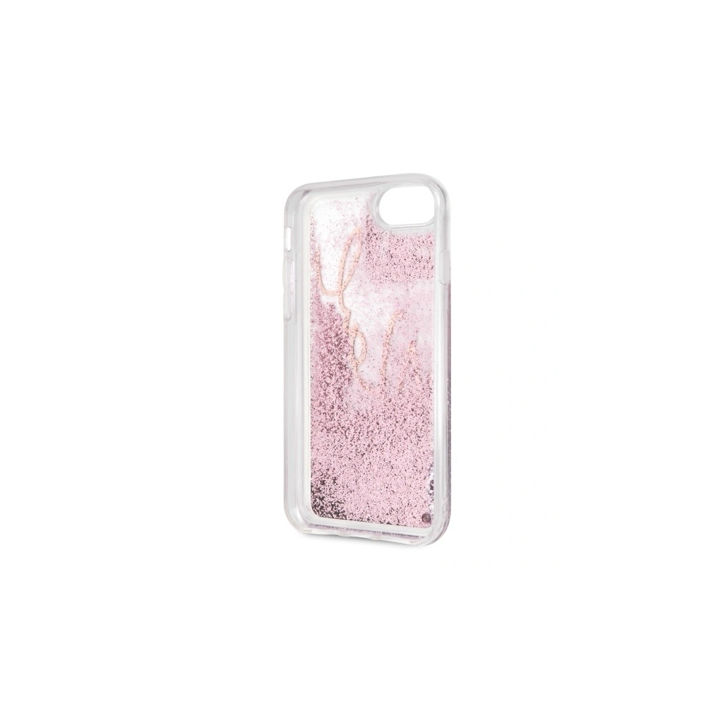 Etui Karl Lagerfeld KLHCI8TRKSRG Apple iPhone SE 2022/SE 2020/8/7 różowo-złoty/rose gold Glitter Signature