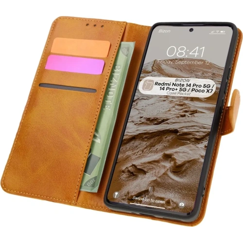 Kup Bizon Case Pocket Xiaomi Redmi Note 14 Pro 5G / Poco X7 barna - BIZ8511 - {ean13} - Sklep Home Screen