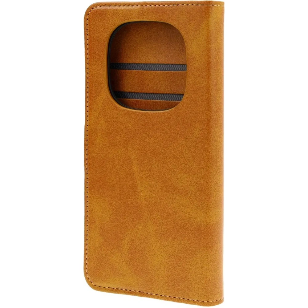 Etui z klapką Bizon Case Pocket do Xiaomi Redmi Note 14 Pro 5G / Poco X7 brązowe