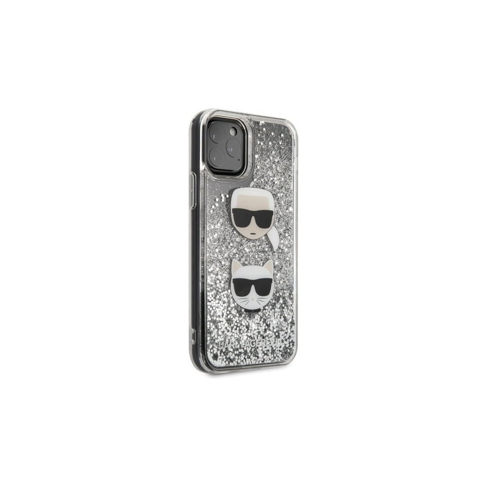 Etui Karl Lagerfeld KLHCN58KCGLSL Apple iPhone 11 Pro hardcase srebrny/silver Glitter Karl&Choupette