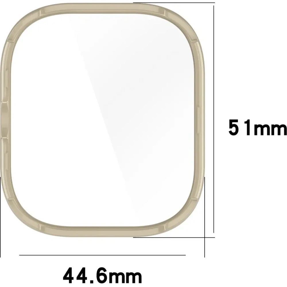 Etui ze szkłem do zegarka Bizon Case+Glass Watch do Xiaomi Redmi Watch 5 beżowe