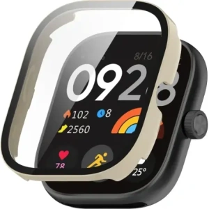 Kup Bizon Case+Glass Uhr Xiaomi Redmi Watch 5 beige - BIZ8520 - {ean13} - Sklep Home Screen