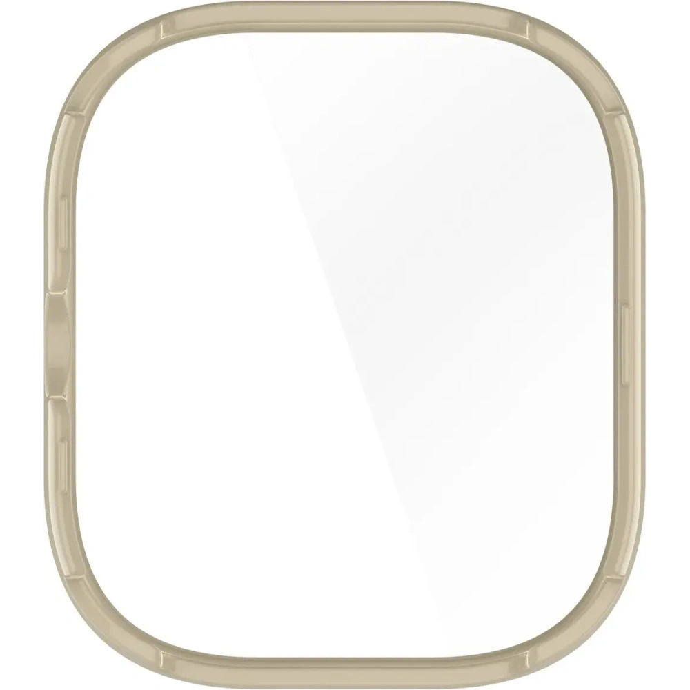 Etui ze szkłem do zegarka Bizon Case+Glass Watch do Xiaomi Redmi Watch 5 beżowe