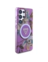 Kup Etui Guess Glitter Flowers Triangle Buttons MagSafe do Samsung Galaxy S25 Ultra fialový - GUE4317 - {ean13} - Sklep Home Screen