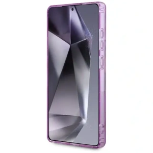 Kup Etui Guess Glitter Flowers Triangle Buttons MagSafe do Samsung Galaxy S25 Ultra fioletowy - GUE4317 - {ean13} - Sklep Home Screen