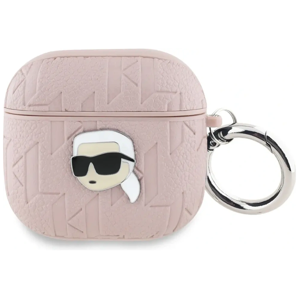Etui Karl Lagerfeld Monogram Karl Head do Apple AirPods 4 różowy