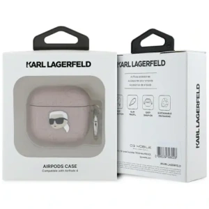 Kup Karl Lagerfeld Monogram Karl Head Apple AirPods 4 pink - KLD21909 - {ean13} - Sklep Home Screen