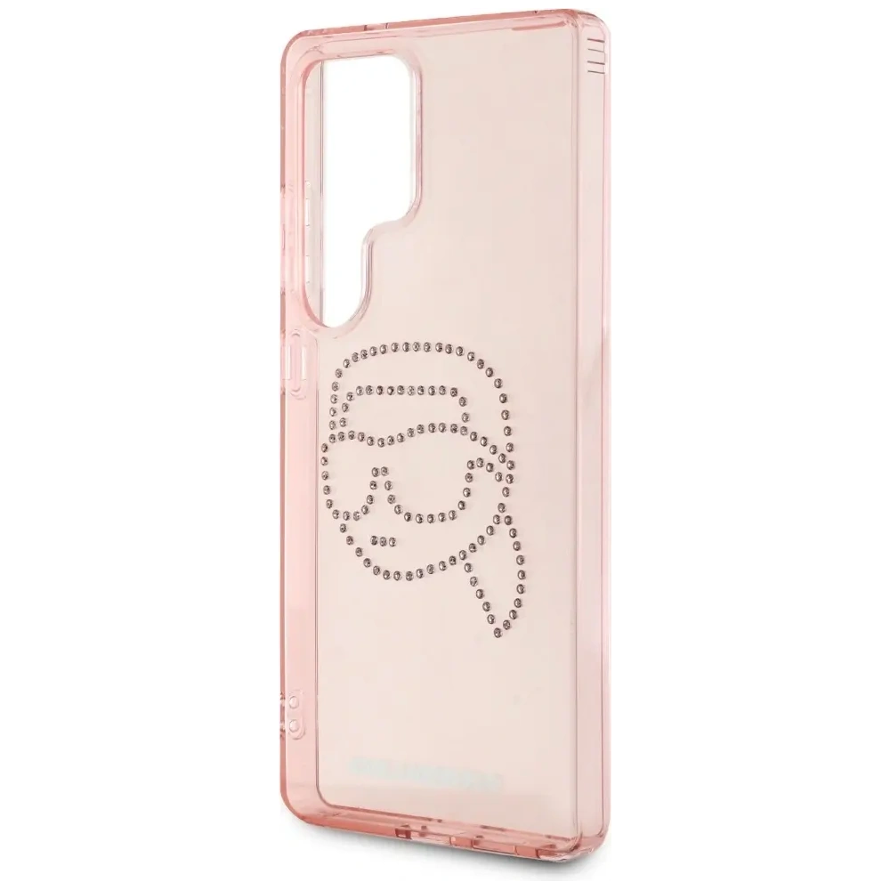 Etui Karl Lagerfeld Rhinestones K. Head Logo do Samsung Galaxy S25 Ultra różowy