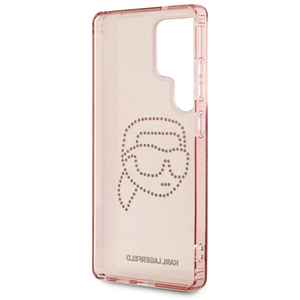 Etui Karl Lagerfeld Rhinestones K. Head Logo do Samsung Galaxy S25 Ultra różowy
