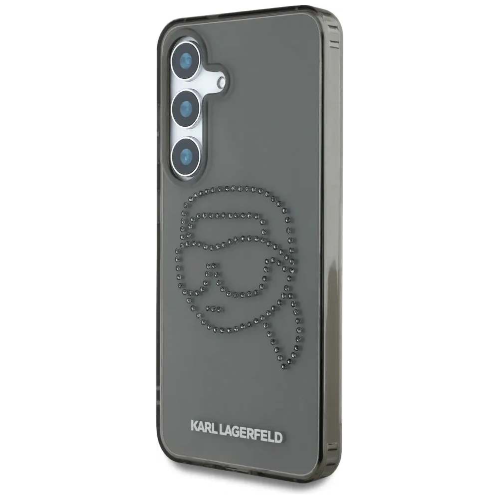Etui Karl Lagerfeld Rhinestones Karl Head Logo do Samsung Galaxy S25 czarny