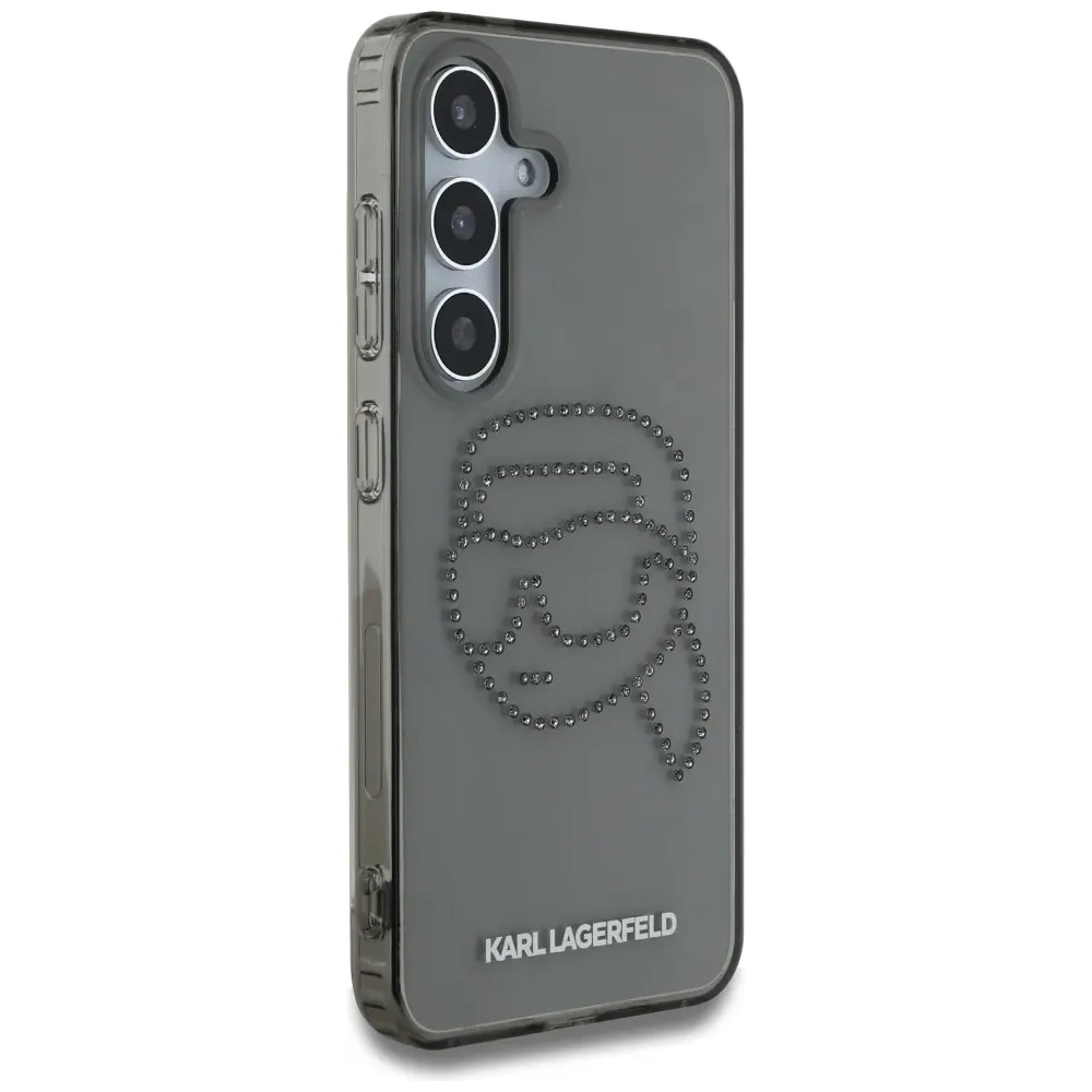 Etui Karl Lagerfeld Rhinestones Karl Head Logo do Samsung Galaxy S25 czarny